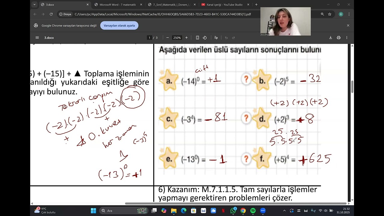 7. sınıf 1. yazılı hazırlık sorular Part 3
