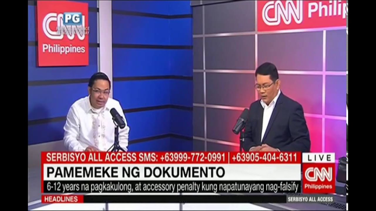 CNN Philippines: Serbisyo All Access on Falsification of Documents