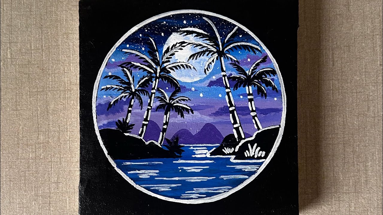 You Won’t Believe How Amazing This Black Canvas Turned Out||Acrylic Painting