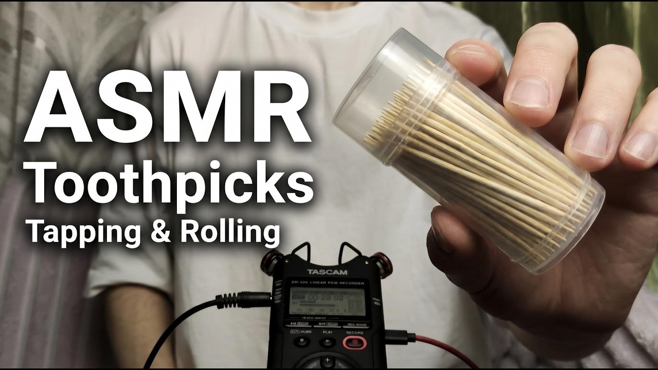 [ASMR] Toothpicks - No Talking, Tapping & Rolling for Deep Sleep