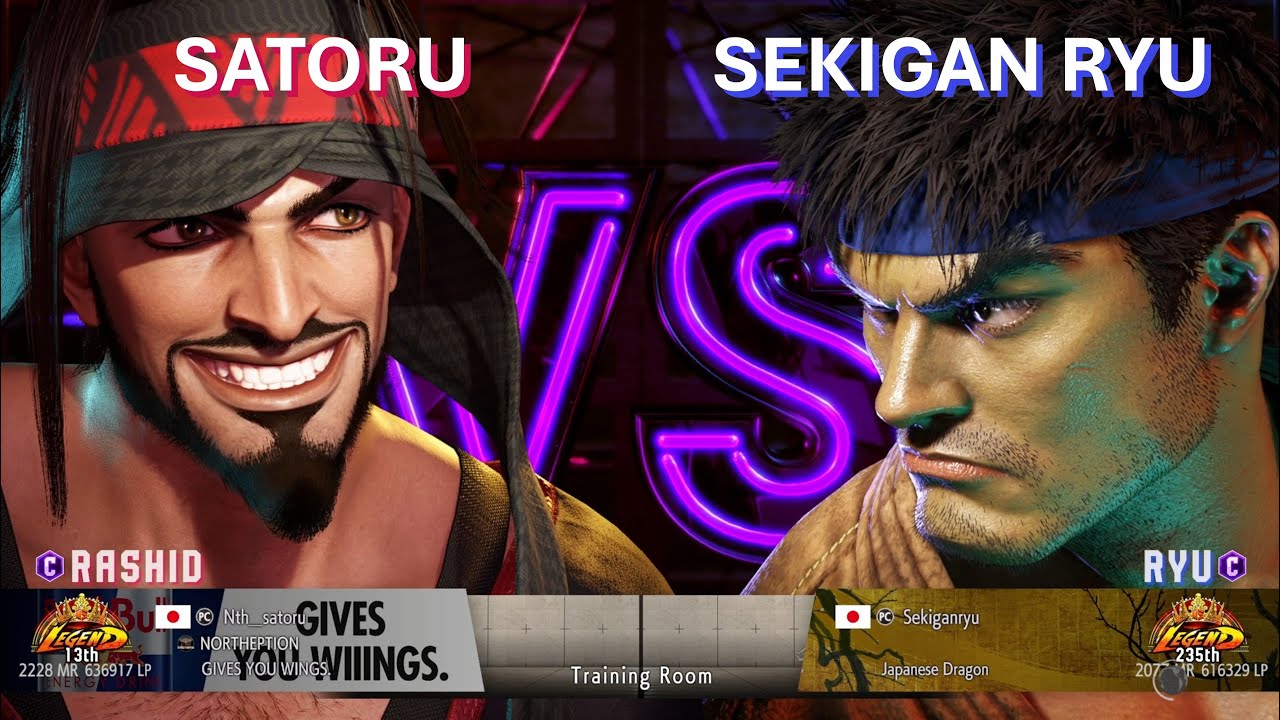 SF 6 ⚔ SATORU (Rashid) 🆚 SEKIGAN RYU (Ryu)  ⚔ Master Level Gameplay