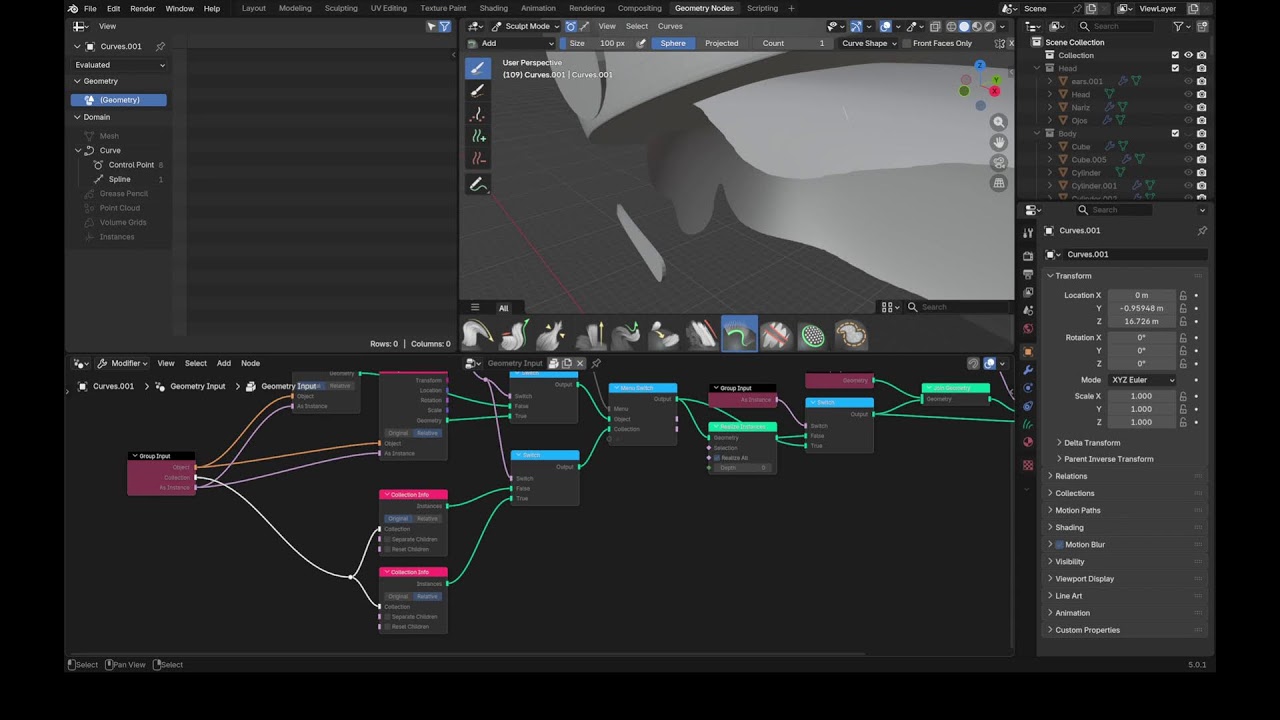 Conan Gray : Digital Sculpting in Blender - STL Collectible - Session 2