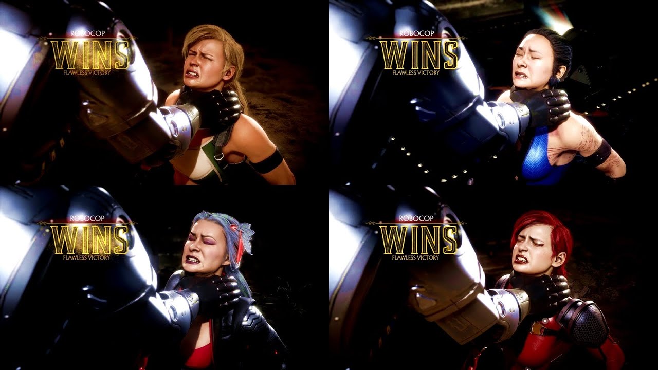 Directives - RoboCop's Victory on Cassie Cage, Kitana, Sindel & Skarlet - Mortal Kombat 11 Ultimate