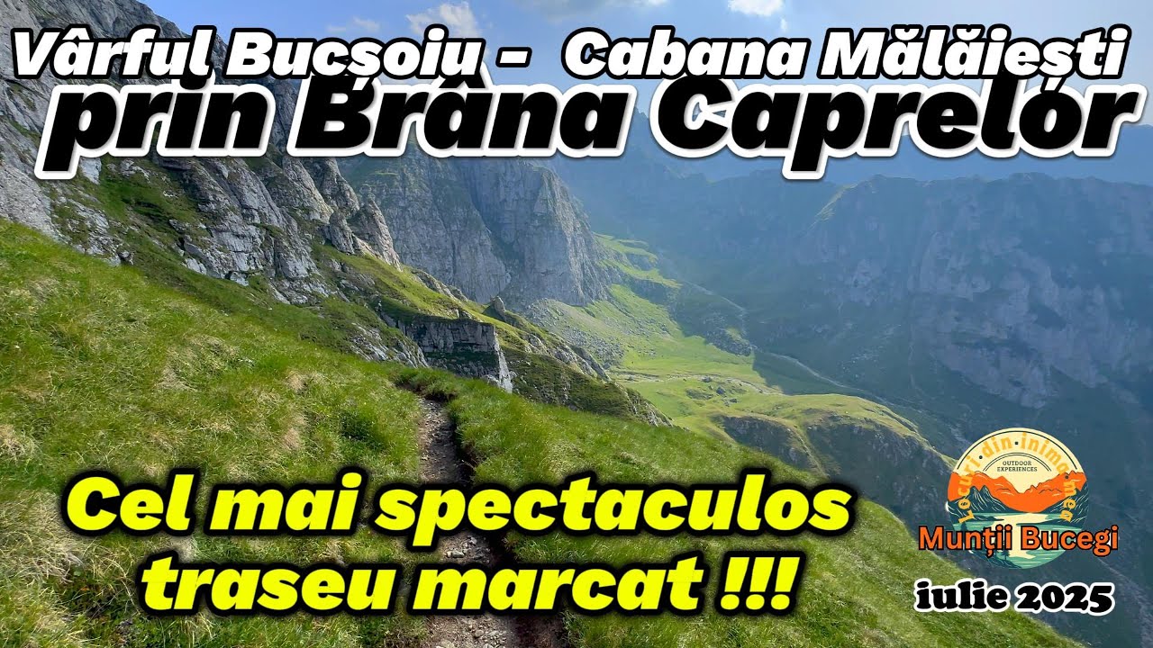 Singur pe Brâna Caprelor, cel mai SPECTACULOS traseu marcat din Munții Bucegi, iulie 2025