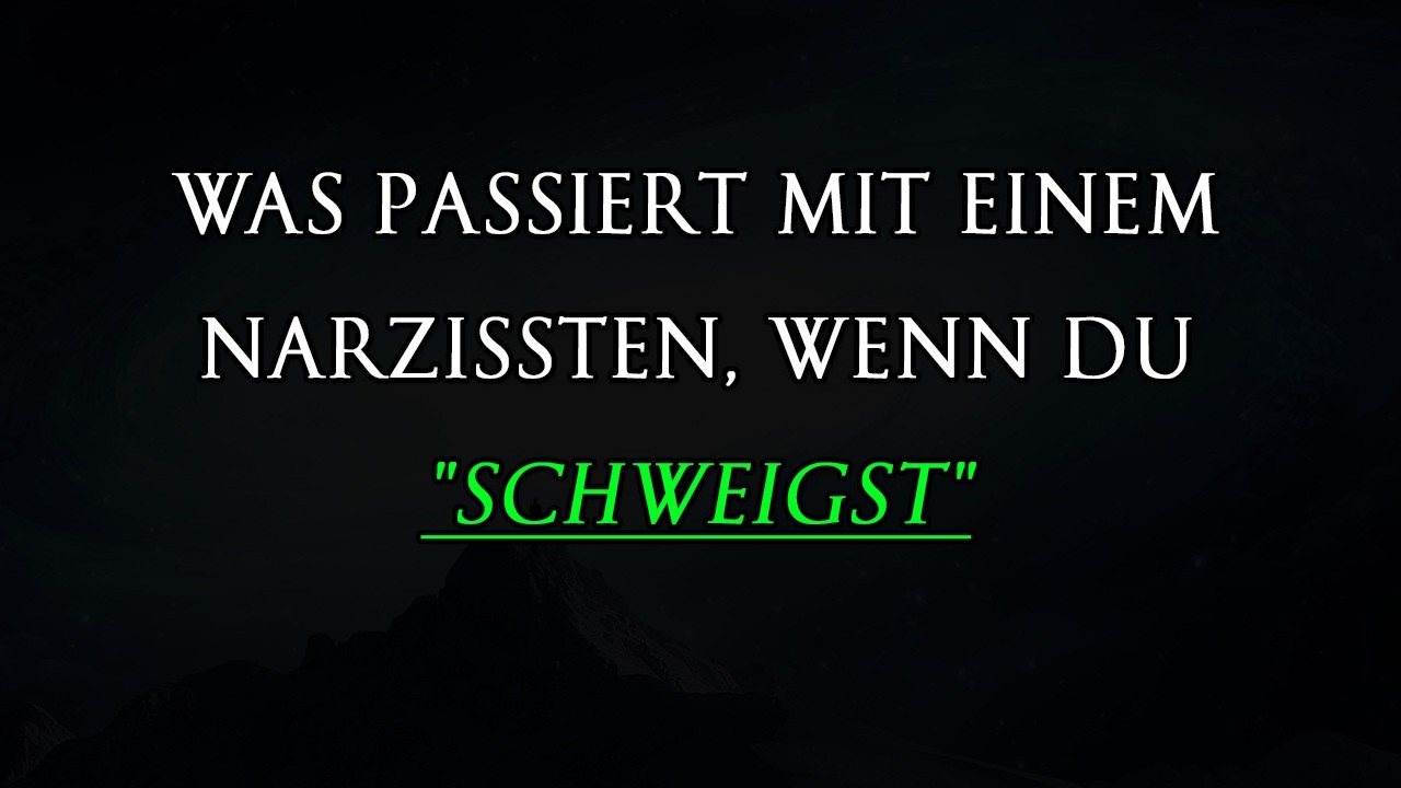 Warum Narzissten deine Stille fürchten: Was wirklich in ihnen vorgeht? | Narzissmus