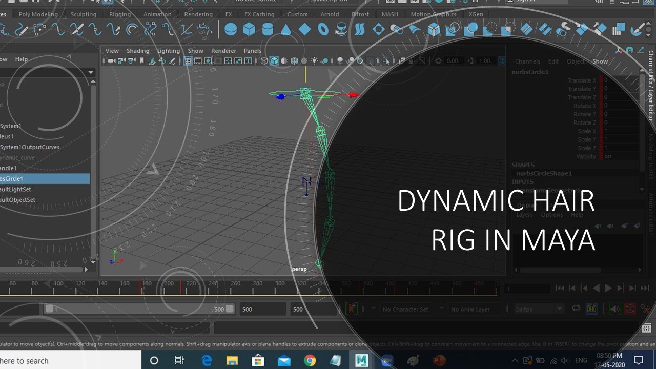 Dynamic Hair Rig in Maya