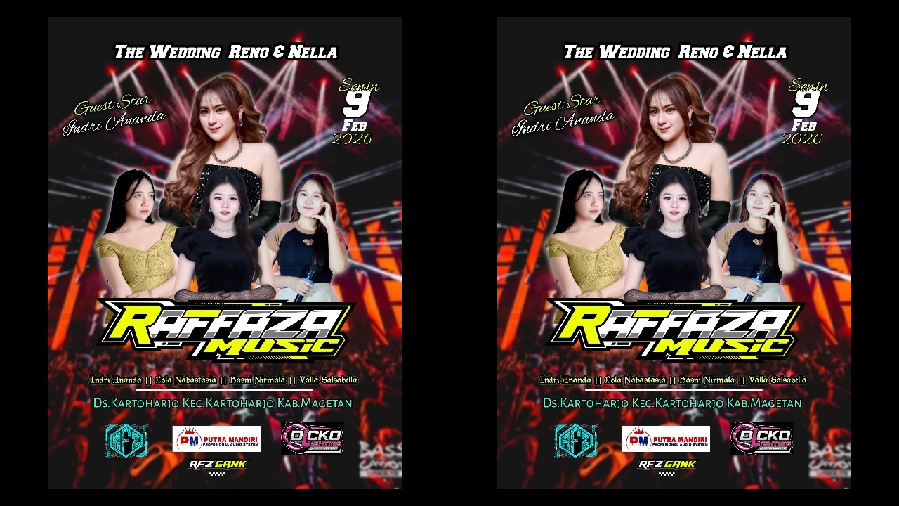 🔴🔵 LIVE : RAFFAZA MUSIC | Wedding RENO & NELLA | Senin, 09 Februari 2026 | Kartoharjo - Magetan