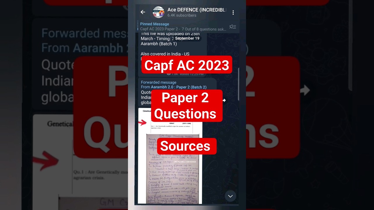 Capf AC 2023 Paper 2 Sources #capf2024 #capfpaper2 #capfac2024