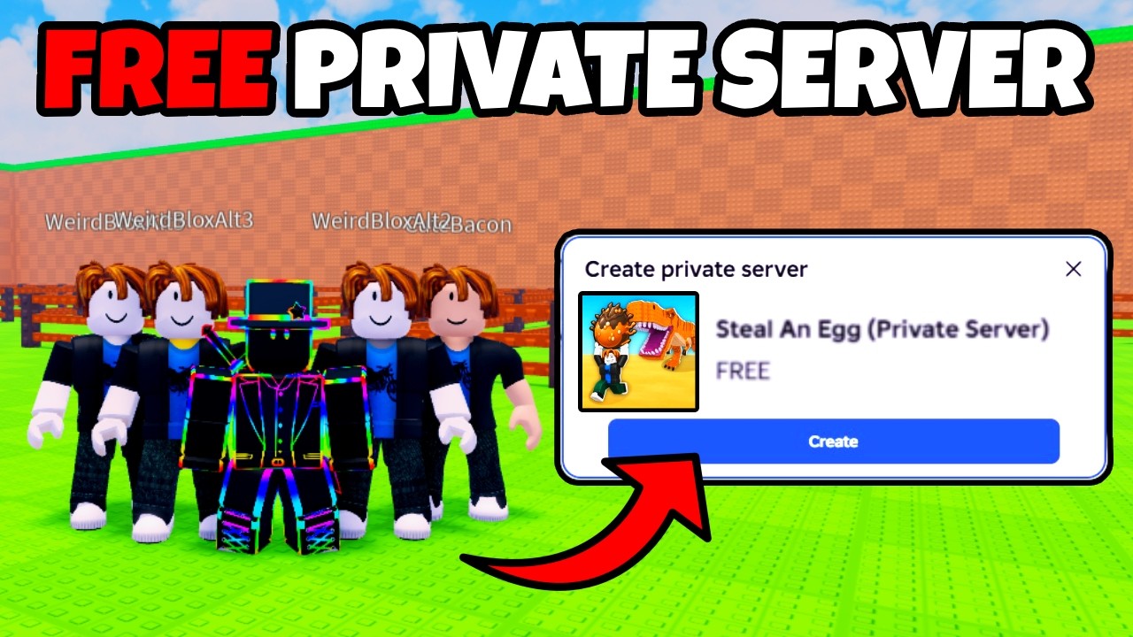Как получить БЕСПЛАТНЫЙ ПРИВАТНЫЙ СЕРВЕР в Steal An Egg! (БЕСПЛАТНЫЕ БОЖЕСТВЕННЫЕ ЯЙЦА)