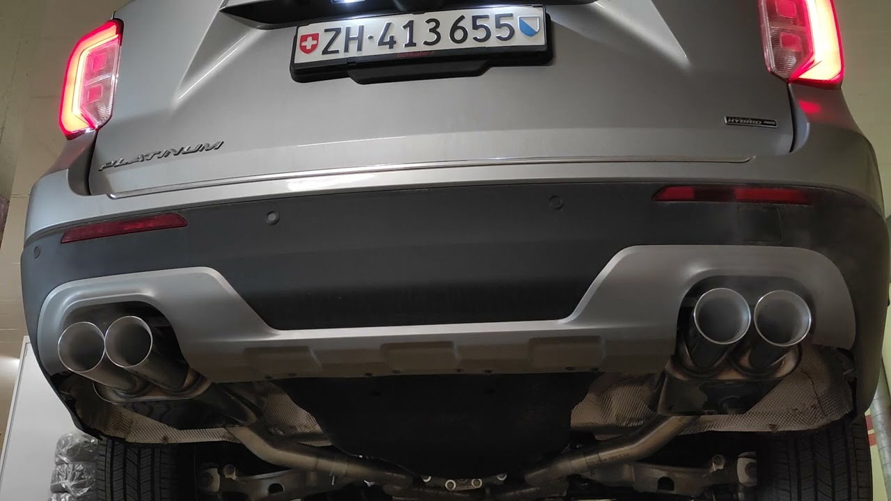 Ford Explorer 2021 with FOX exhaust (Germany), cold start