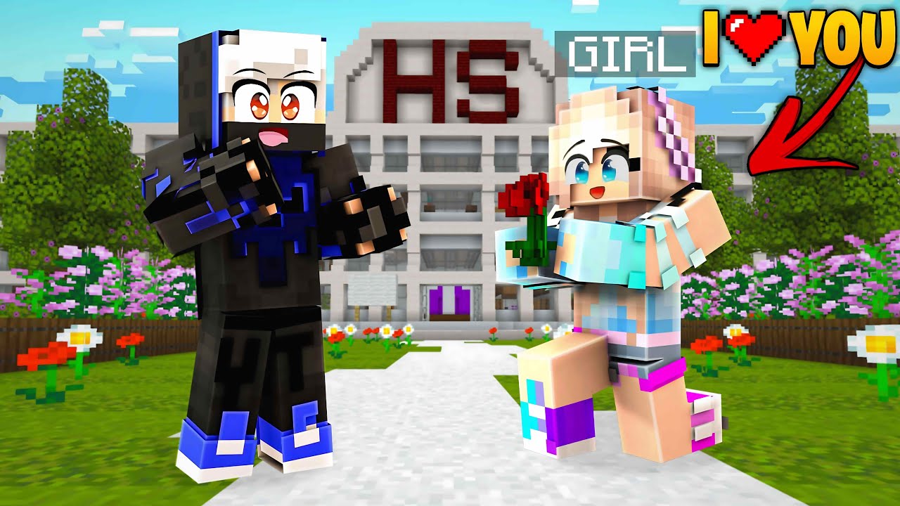 😍My Childhood FRIEND Has a Crush on Me in Minecraft..