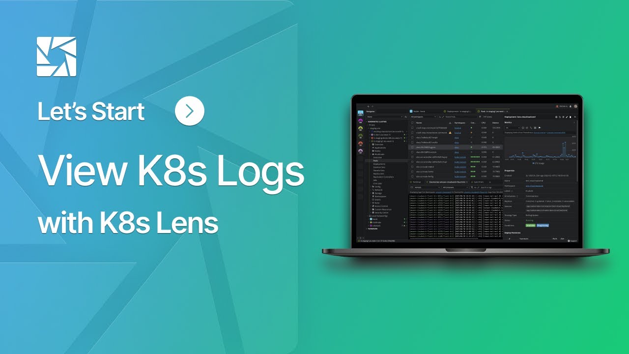 View & Search Kubernetes Object Logs in Lens