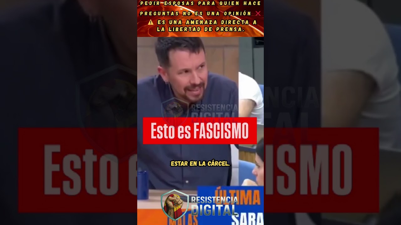 🗣️ Pablo Iglesias AFIRMA que “no son periodistas, SON AGRESORES que deberían estar en la cárcel”