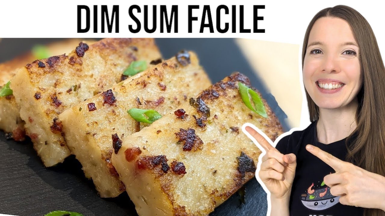 DIM SUM: Gâteau de navet/radis chinois - TURNIP CAKE - HOP DANS LE WOK