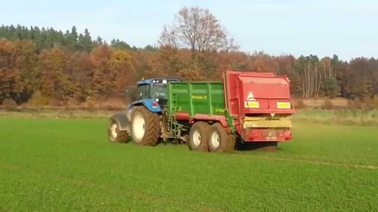 Jesienne rozsiewanie wapna New Holland TVT195 + Pronar Herkules 12 JCB 531-70 Agri