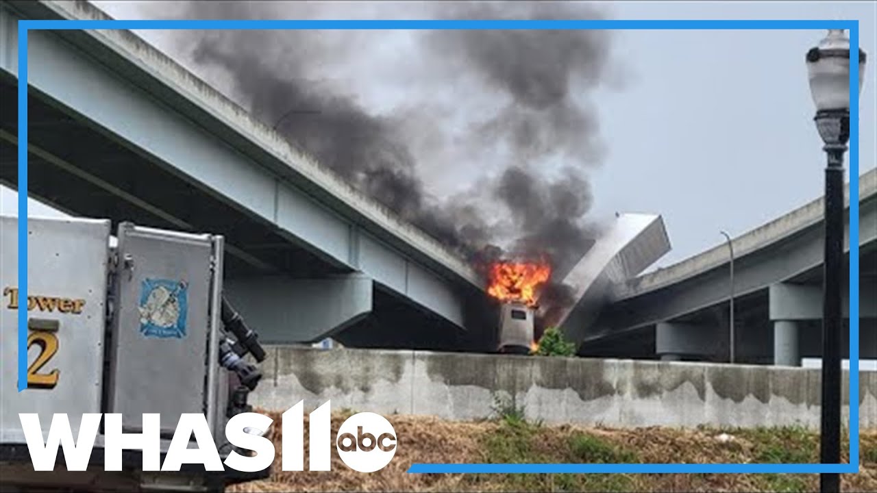 Louisville Fire provides update on fiery semi crash