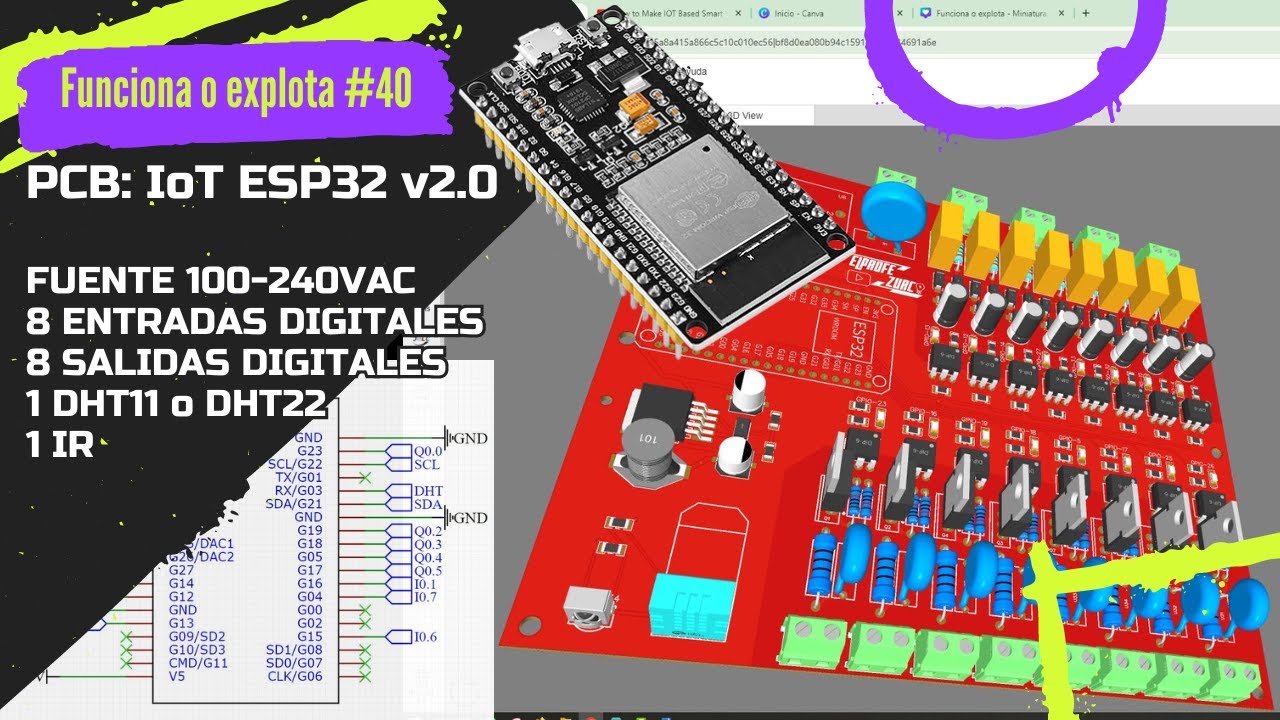 ⚡ OpenPLC como IoT esp32 v2.0 con 8 entradas digitales AC 100-240v como 8 salidas TRIAC con DHT11