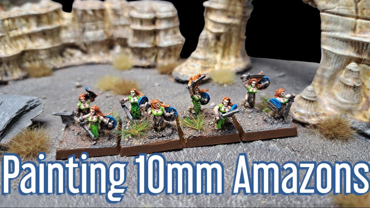 How I painted the 10mm Amazons, for my Dirandis army, Argatoria by Spellcrow.