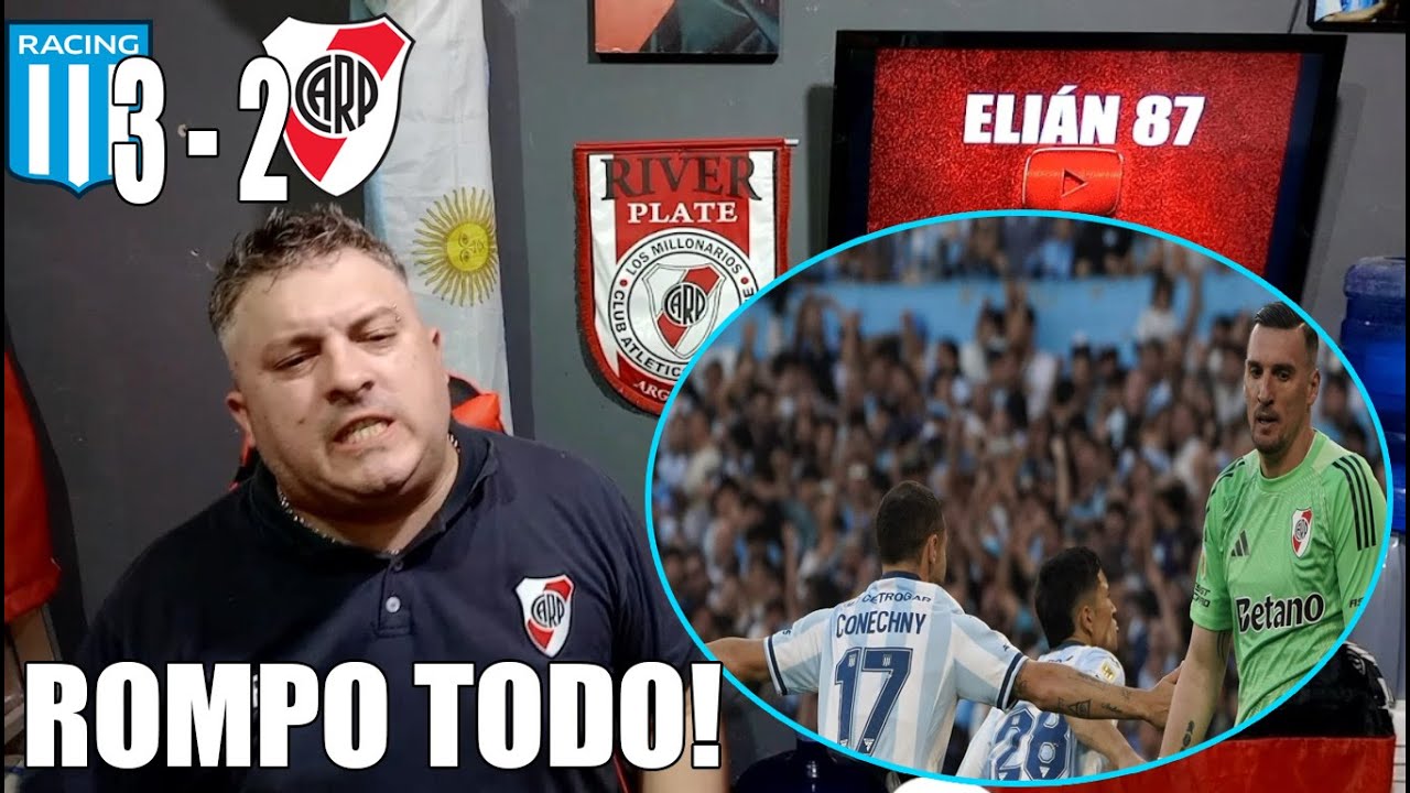 RACING 3 vs RIVER PLATE 2 REACCION RE CONTRA RE CALIENTE