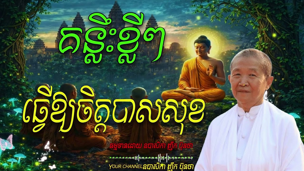 គន្លឹះខ្លីៗធ្វើឱ្យចិត្ដបាសសុខ,   ធម្មទានដោយ ឧបាសិកា ញឹក ប៊ុនថា 🙏💖💖💖🙏