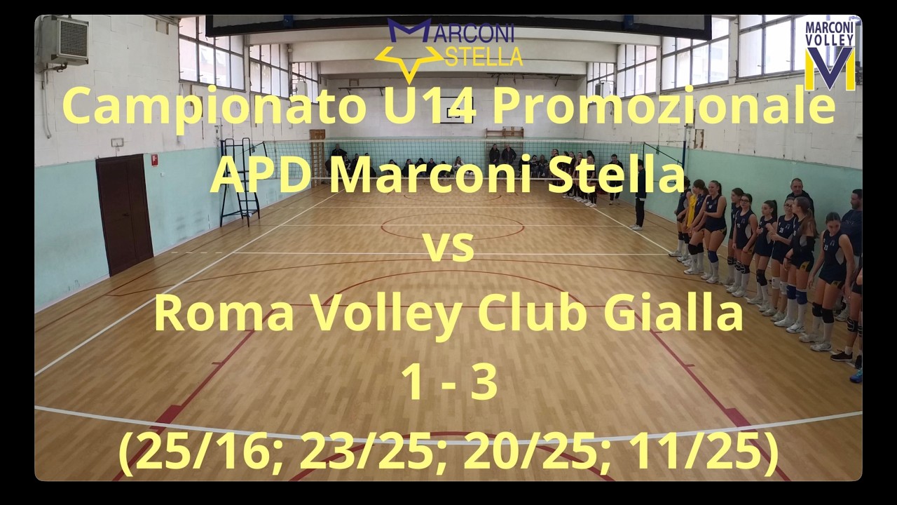Campionato U14 Promozionale - APD Marconi Stella vs Roma Volley Club Gialla: 1 - 3