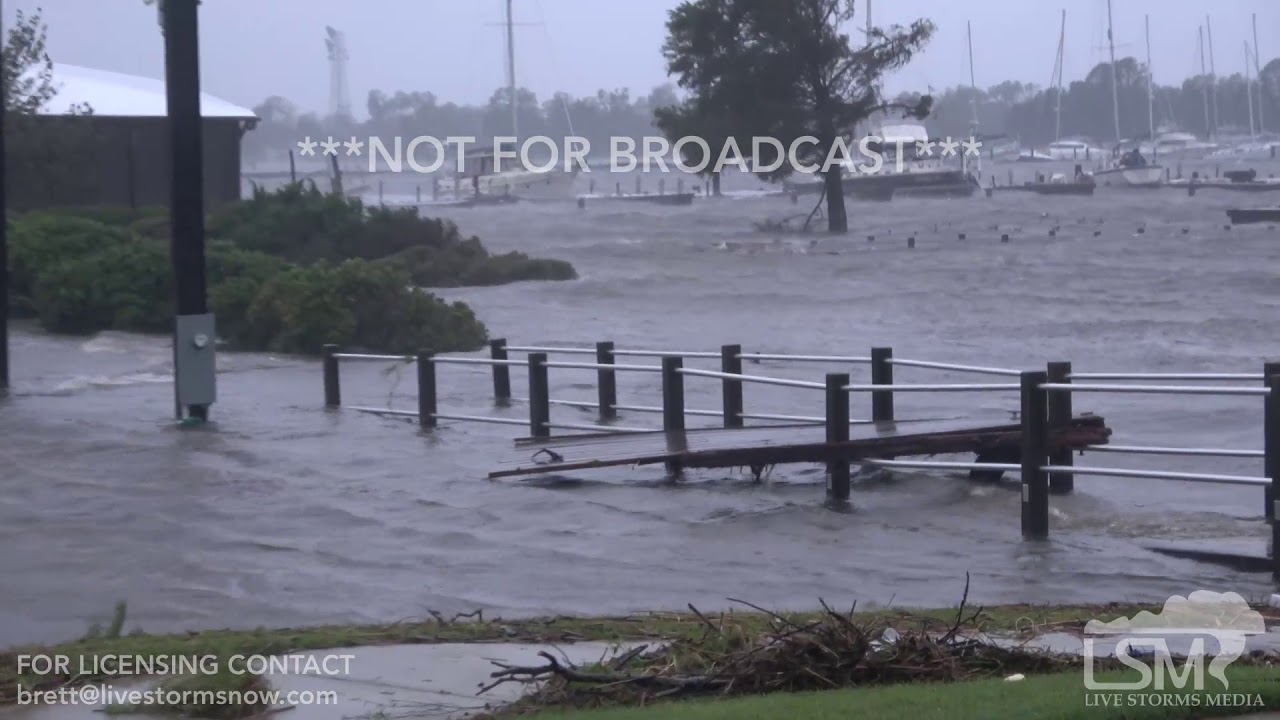 9-14-2018 New Bern, NC Hurricane Florence, total destruction, marina, search and rescue, Incredible