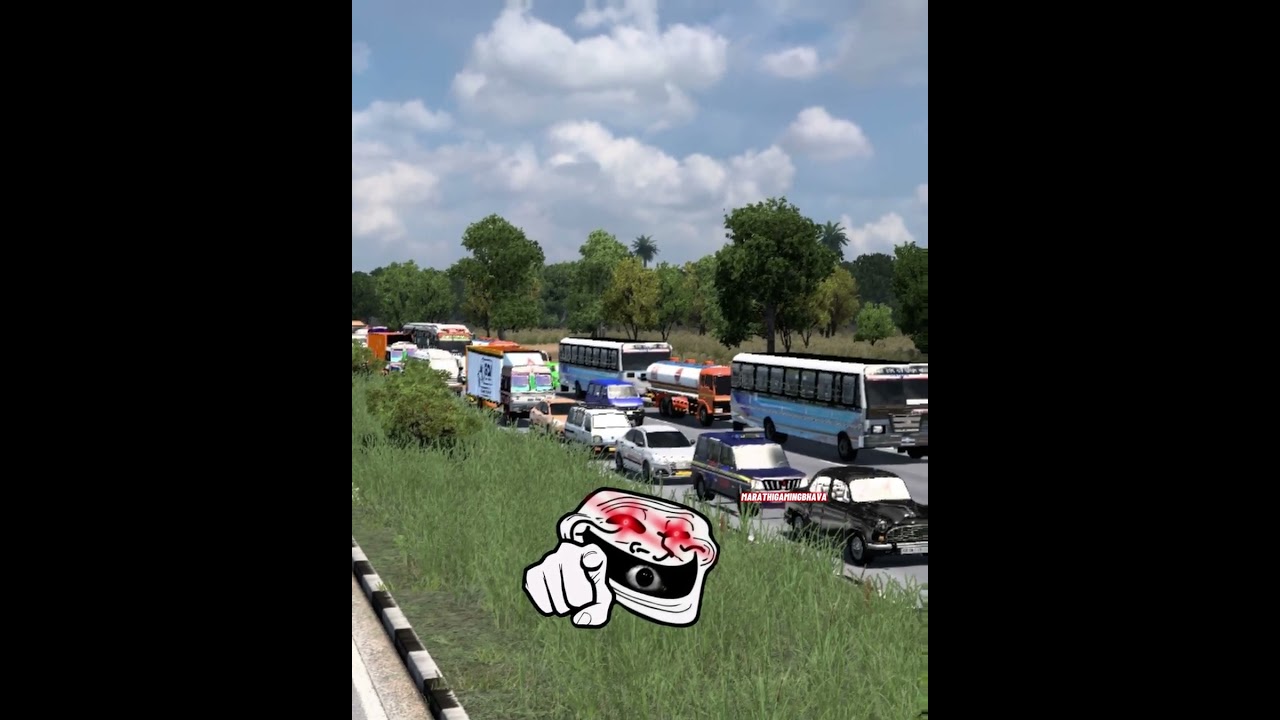 Real Indian Traffic Mod In Euro Truck Simulator #shorts #ets2