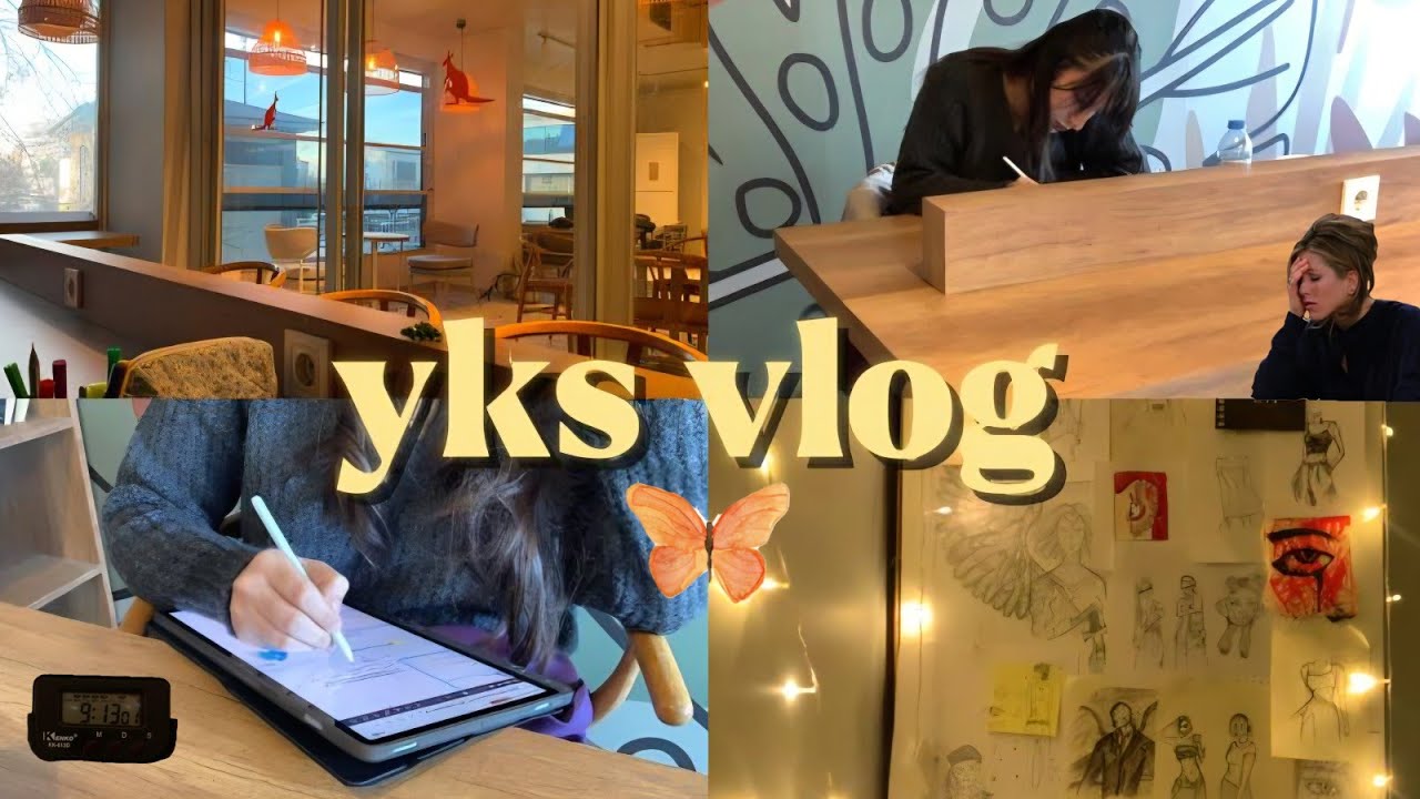 YKS VLOG| Kafede +9 saat ders çalışmak📚-tyt deneme,türev,çizim ve bol bol baş ağrısı. #yks26 
