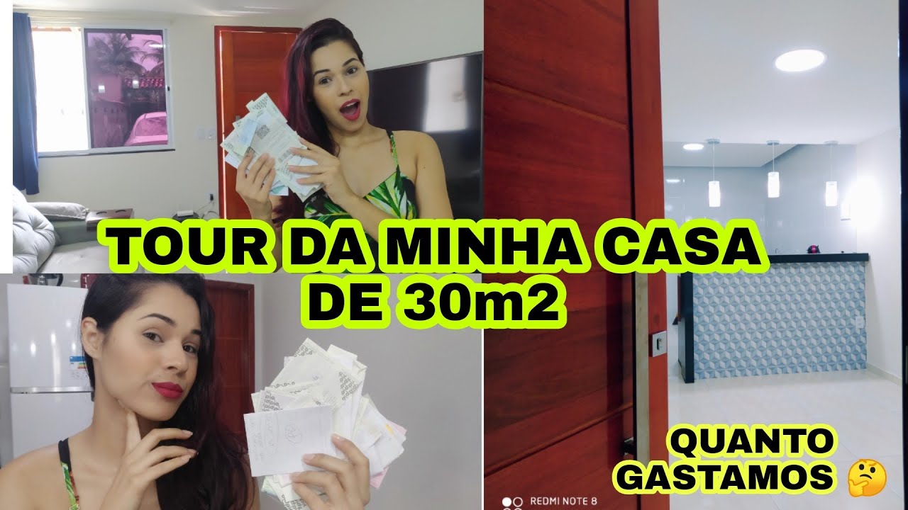 TOUR DA MINHA CASA DE 30m2 /  QUANTO GASTAMOS NA OBRA ?