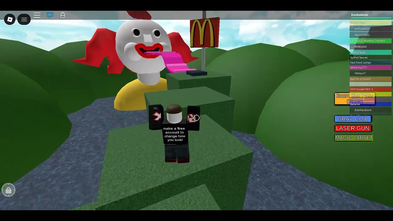 Eski Roblox' ta (RetroStudio' da) MC Donalds Parkurunu bitirdik