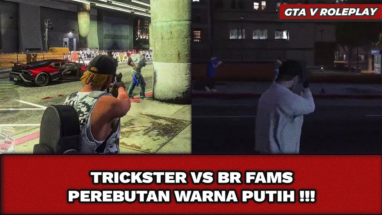 WARNA PUTIH DIPEREBUTKAN !!! TRICKSTER & BRFAMS PECAH DI JALANAN | GTA 5 ROLEPLAY #hopeindonesia