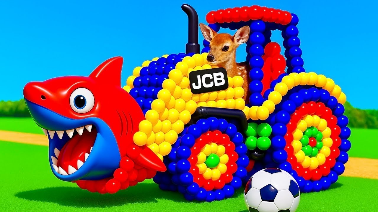 The mascot vibrato assistant JCB and Tractor on the football field is popular, co produced 5