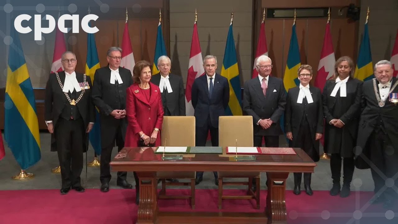 Swedish royal family attends welcome ceremony on Parliament Hill in Ottawa &ndash; November 18, 2025