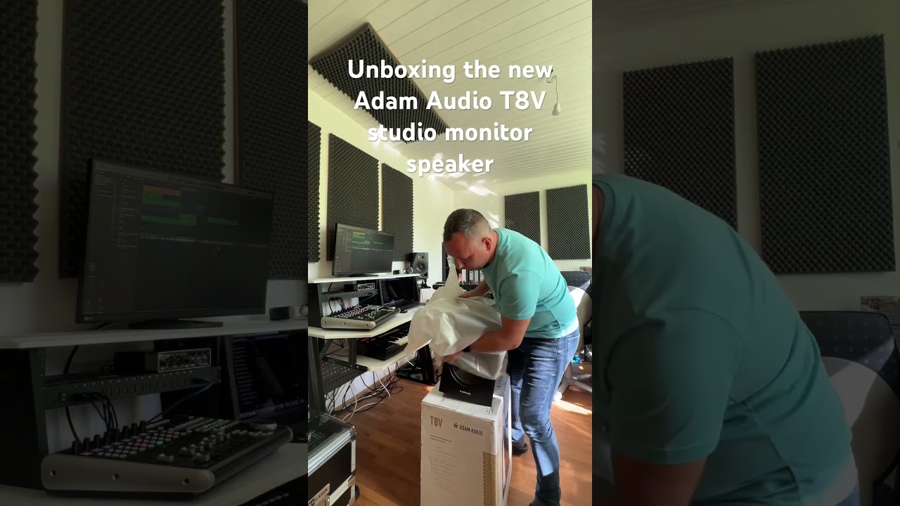Unboxing Adam Audio T8V speakers. These speakers are a game-changer for my music production setup.