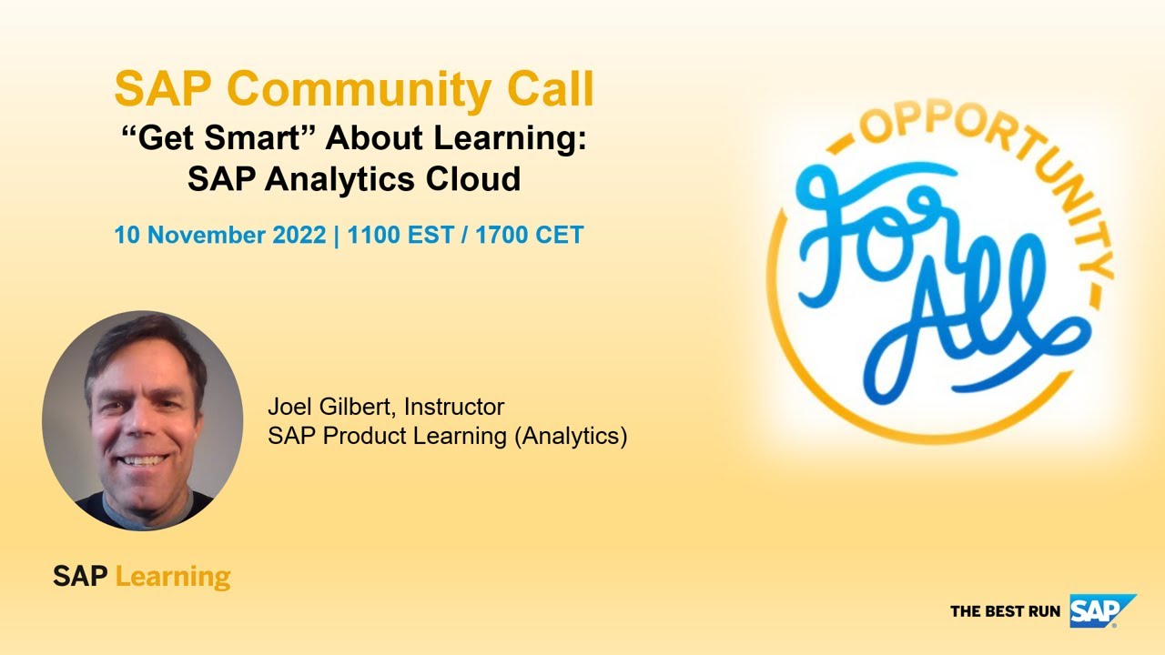 “Get Smart” About Learning SAP Analytics Cloud