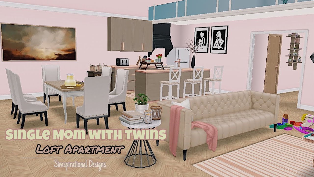SINGLE MOM WITH TWINS LOFT APARTMENT | The Sims Freeplay | House Tour | Simspirational Designs