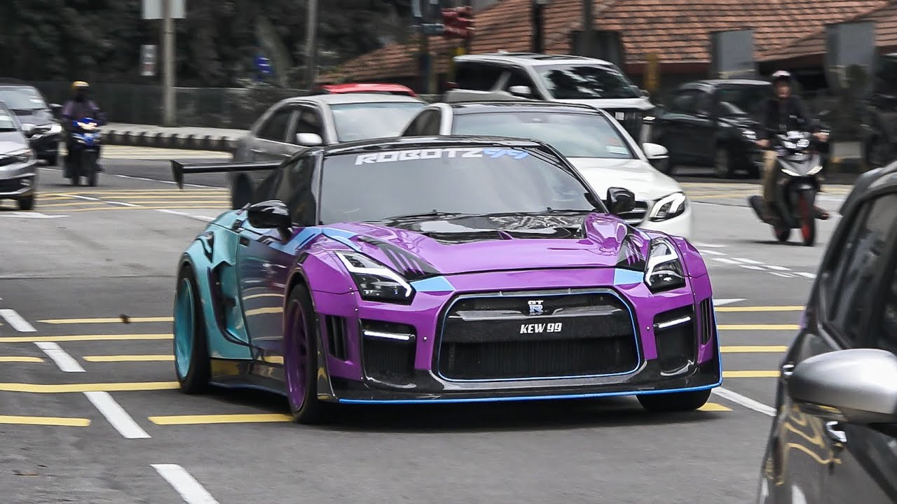 CRAZIEST LIBERTY WALK NISSAN GTR R35 自由に歩く| SUPERCARS in MALAYSIA