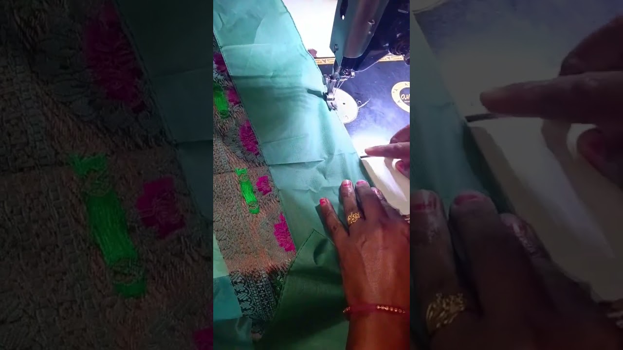 साड़ी मे फाल लगाने का आसान तरीका 🙏👍 #Asha Stitching 🙏🙏#like and subscribe 👍👍