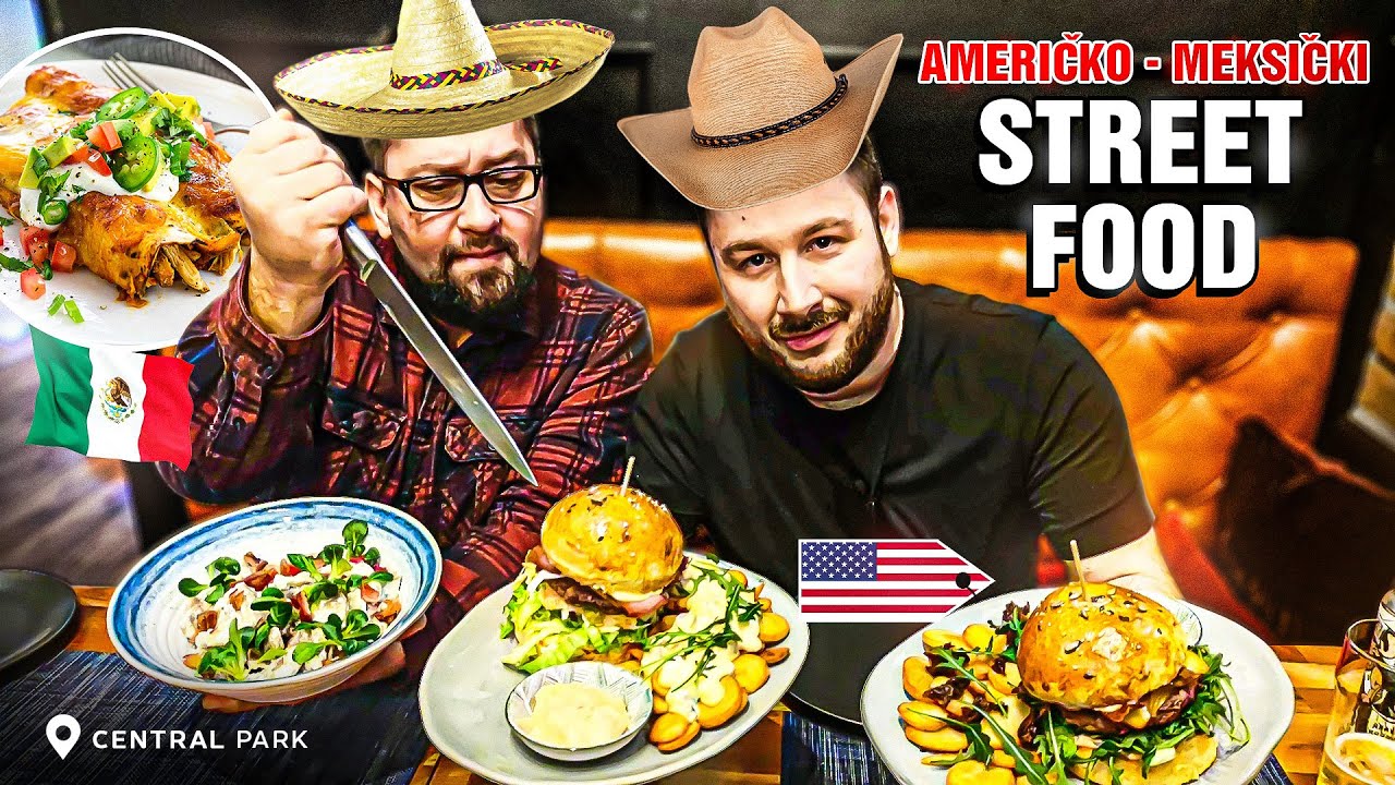 AMERIČKO-MEKSIČKI FAST FOOD 🇺🇸🇲🇽 *SMOKY MOUNTAIN burger, trganci TO GO & enchilade* | CENTRAL PARK