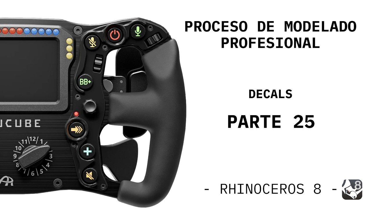 Modelado de volante realista || Proceso Completo para Diseñadores Industriales | Rhino 8 || Parte 25