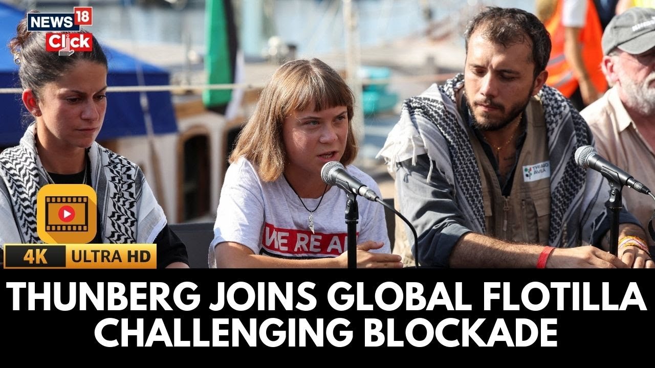 Aid Flotilla With Greta Thunberg Set To Sail For Gaza To ‘Break Illegal Siege | Palestine | N18G