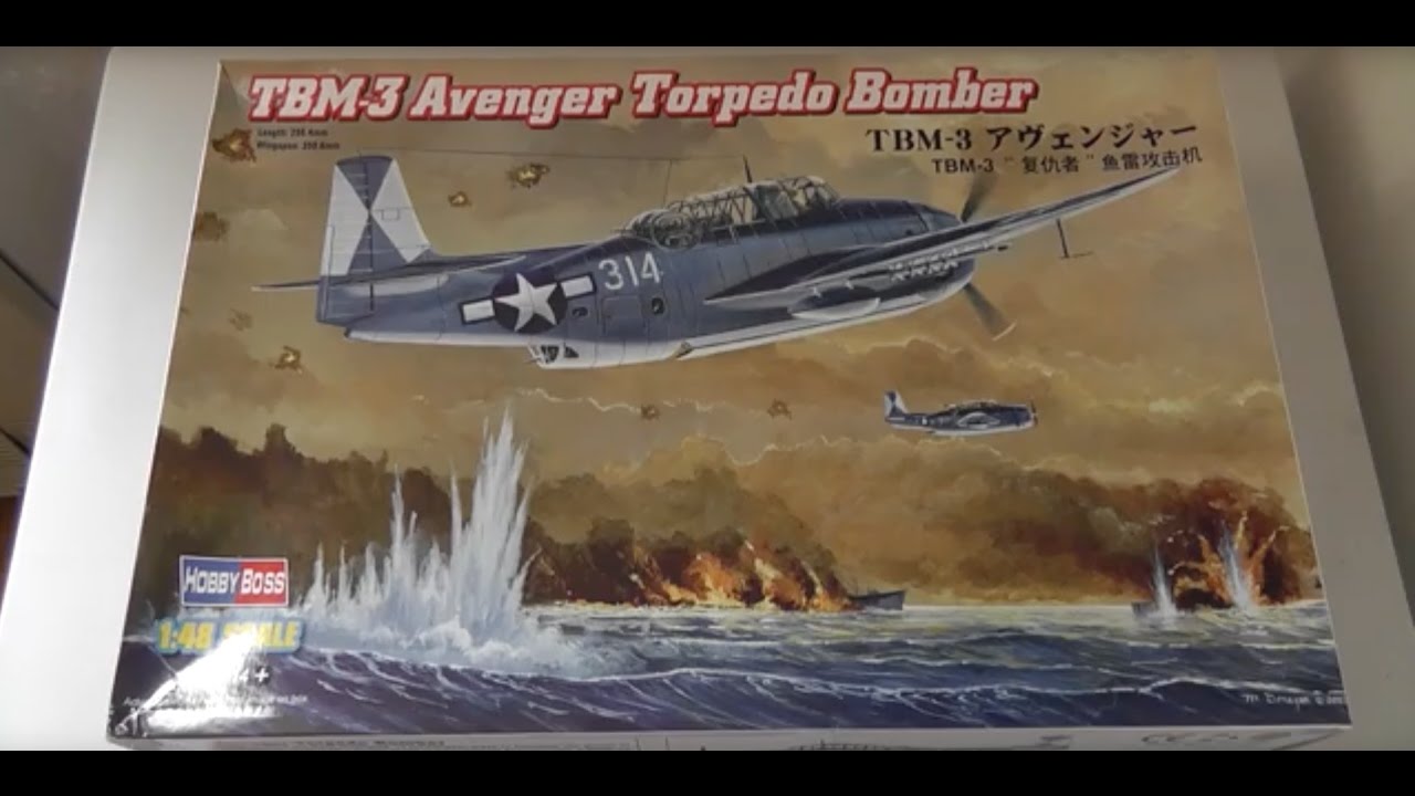 Hobbyboss 1/48 TBM-3 Avenger Torpedo Bomber, Unboxing