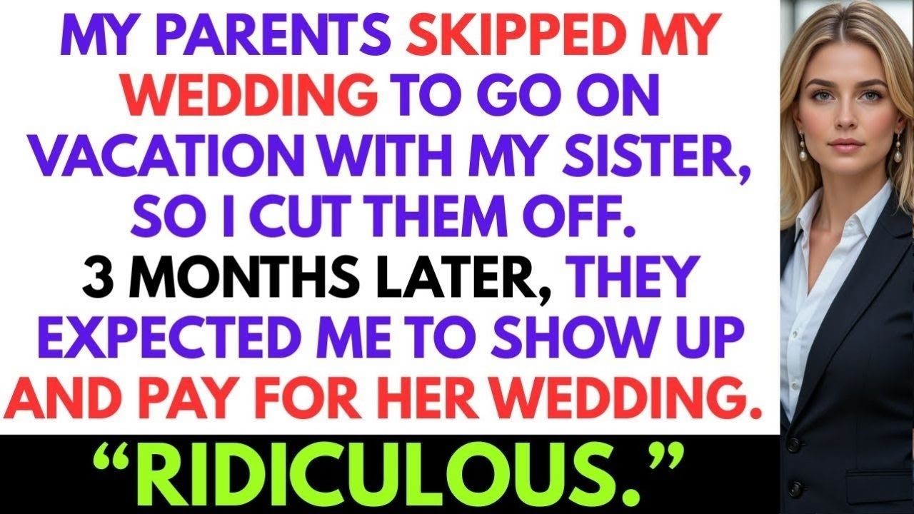 My Parents Skipped My Wedding to Go on Vacation with My Sister, So I Cut Them Off. 3 Months Later…