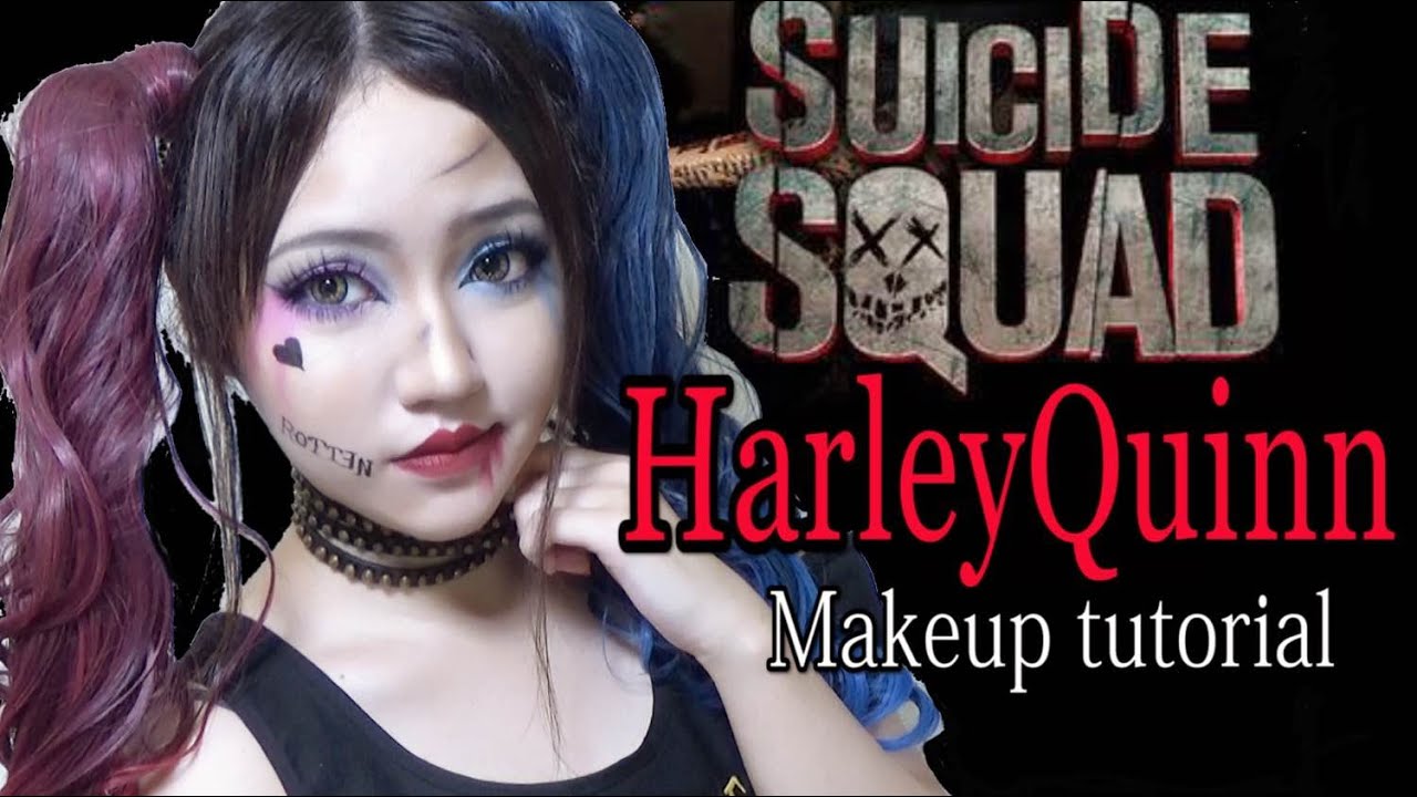 ハーレイクイン風メイク【スーサイド・スクワッド】/Harley Quinn Makeup Tutorial Suicide Squad Japanese Style