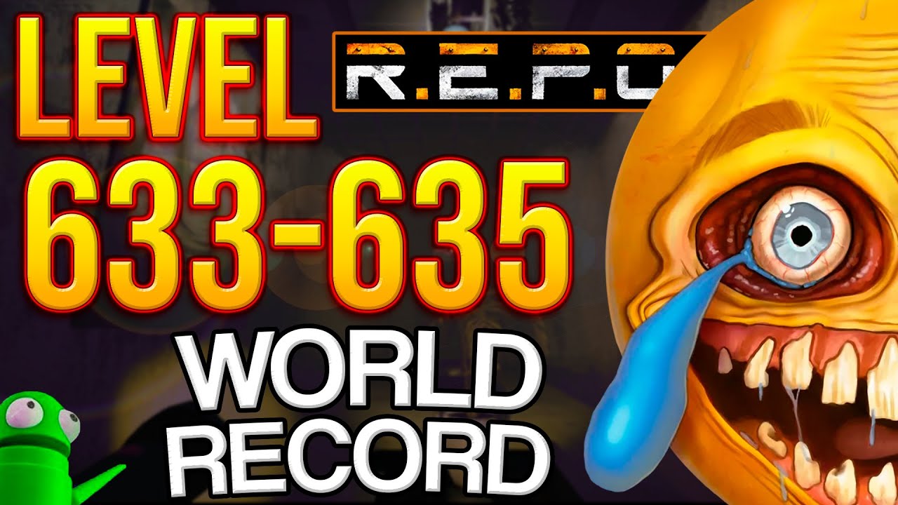 R.E.P.O. Solo World Record Level 633-635 | PERFECT HUNTSMAN TRAP!💀
