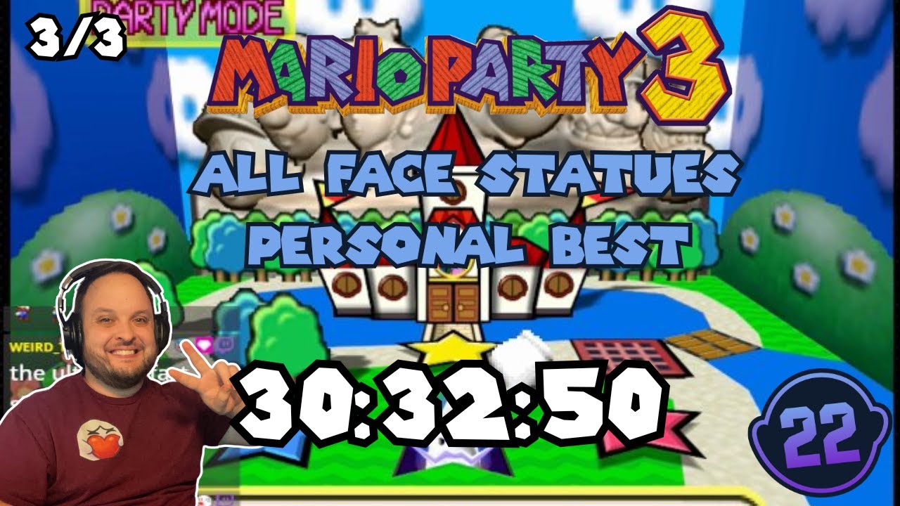 [Personal Best] Mario Party 3 All Face Statues in 30:32:50 (Part 3/3) | KellyKr22 Speedrunning