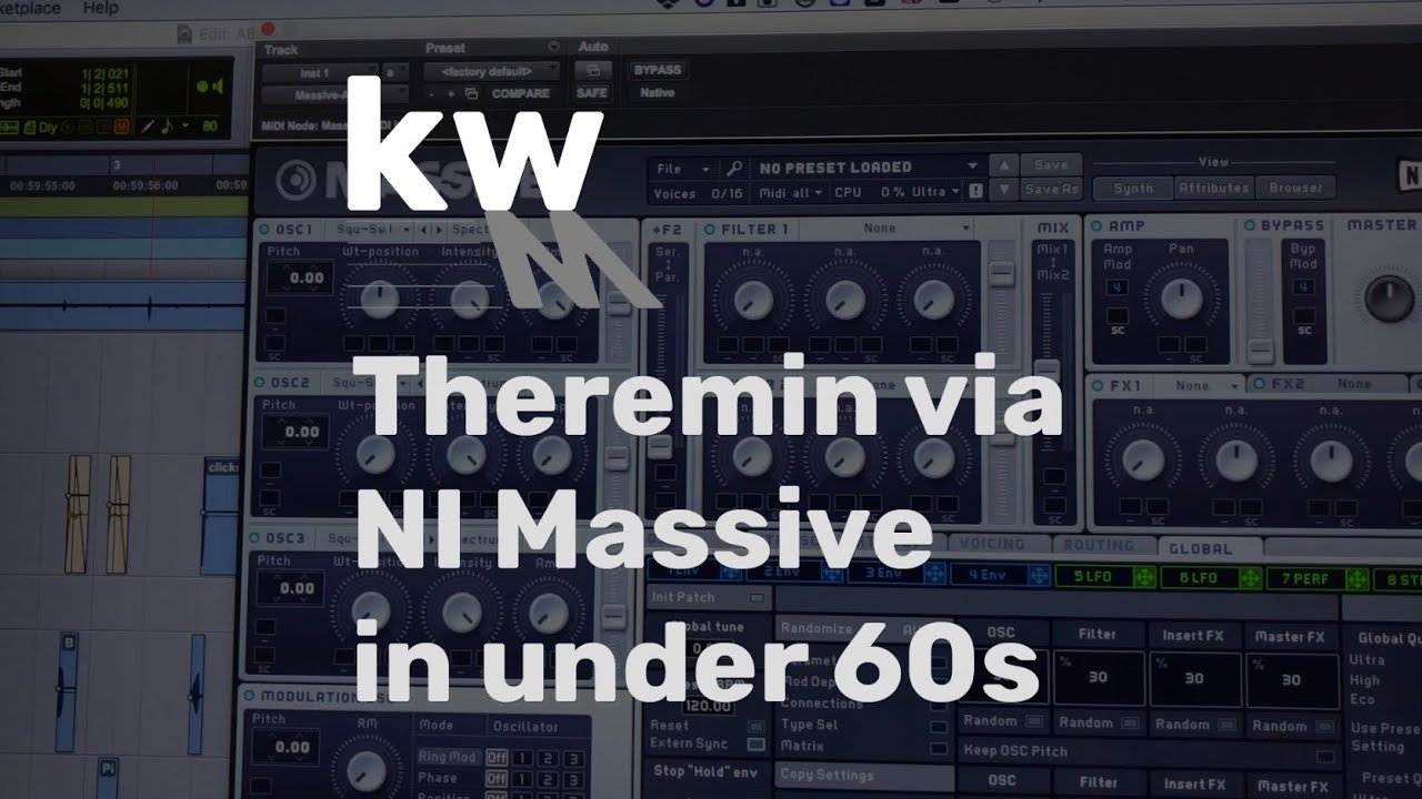 KW U60 Make a Theremin using Massive in under 60 seconds