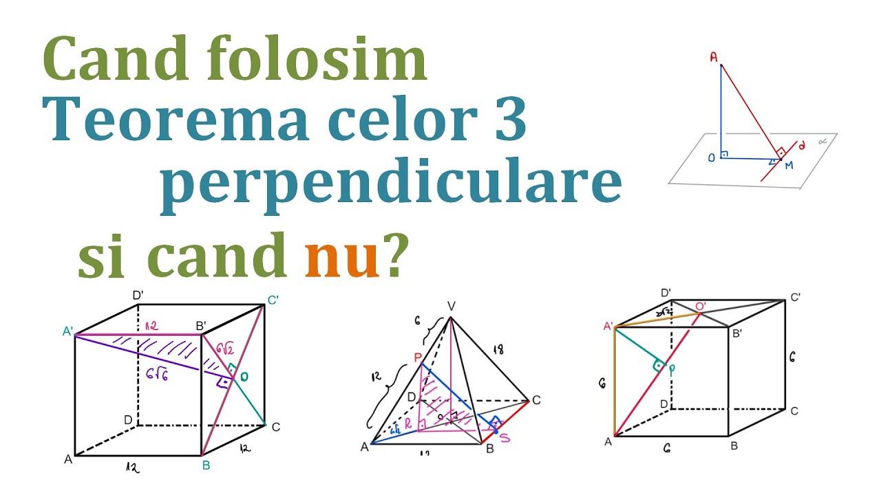 Teorema celor 3 perpendiculare (Calcule de distante)