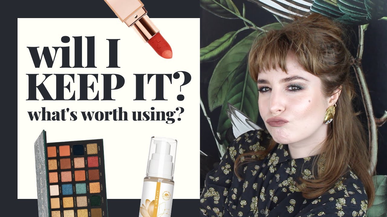 DECIDING WHAT TO KEEP (NEW MAKEUP AND SKINCARE, ETC) | Hannah Louise Poston | MY YEAR OF LESS STUFF