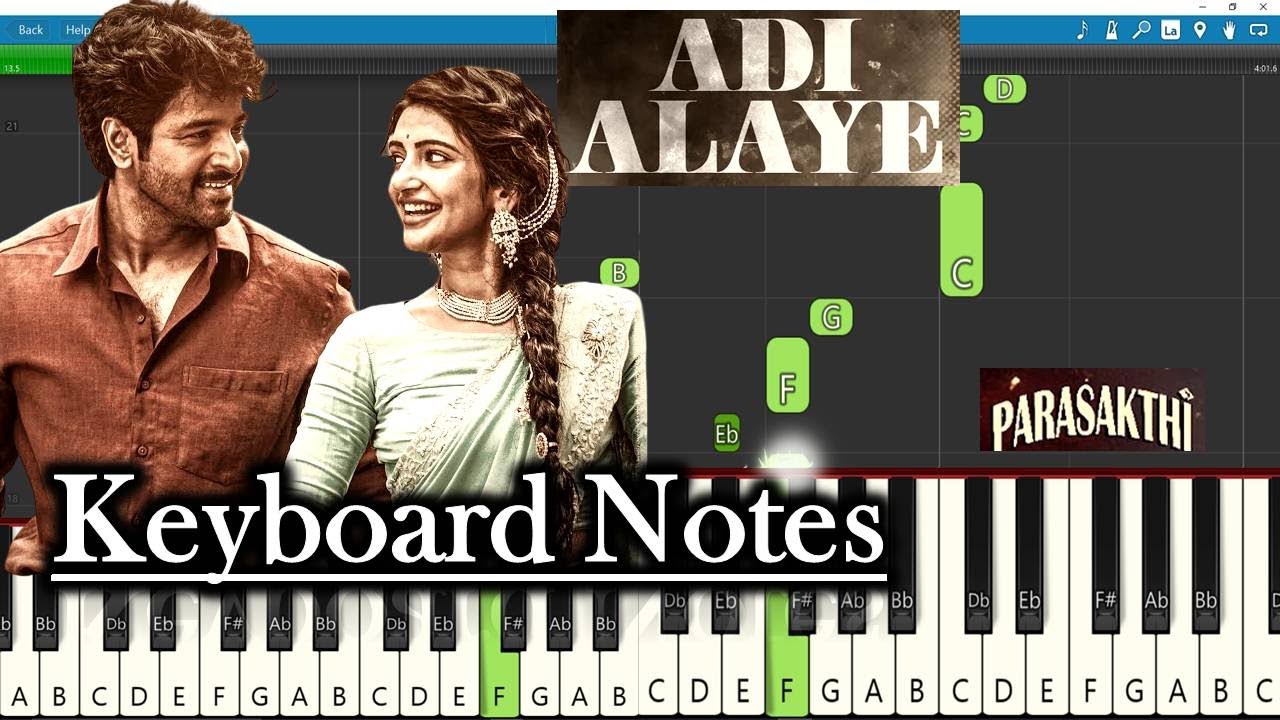 Adi Alaye Song Keyboard Notes 🎹 | G.V. Prakash | Sivakarthikeyan | Parasakthi | Easy Piano